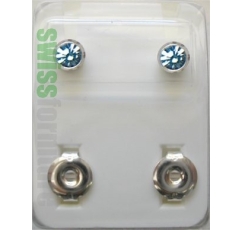 REGULAR STUD WHITE WITH COLOR STONE ref. R213