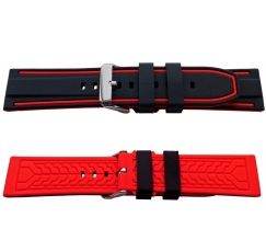 SILICON BAND BLACK-RED ref.515